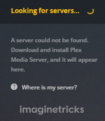 Plex server could not be found