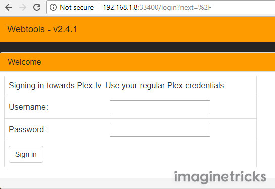 Webtool plex IP Host