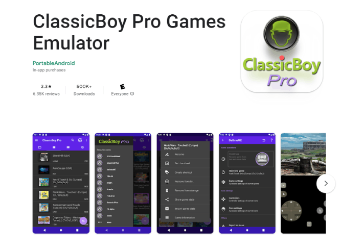 Classicboy emulator for Android